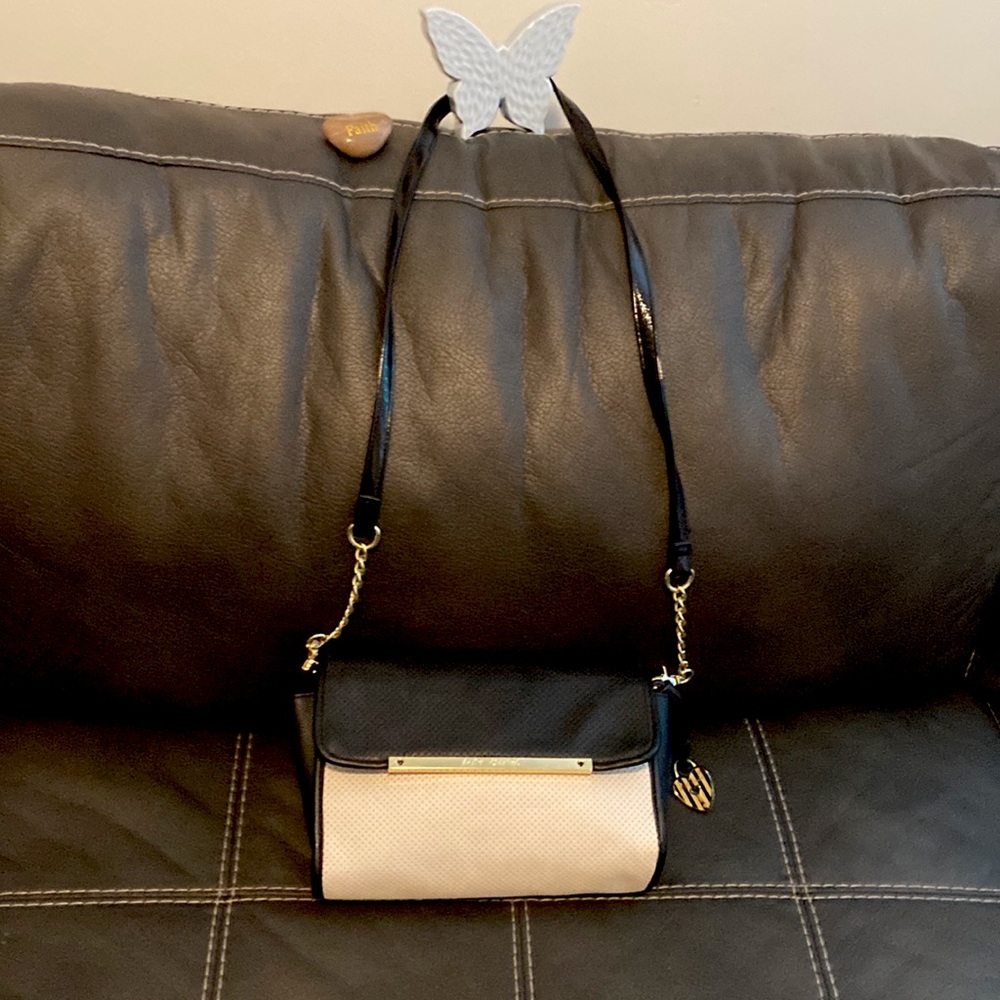 Betsey Johnson Cream and Black Bag
